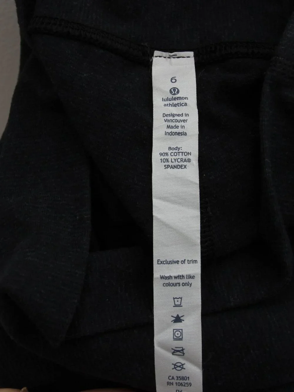 Lululemon Wunder Under Pant (Hi-Rise) Leggings *Cotton Heathered Naval Blue Sz 6